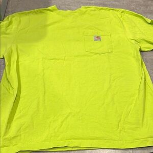 Carhartt Men's Neon Green Pocket T-Shirt XL